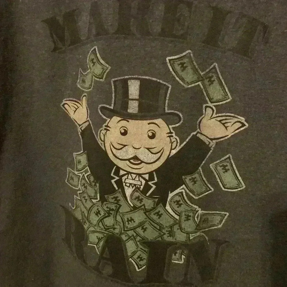 Monopoly Unsex T-Shirt. Make it Rain. Size Xl - Picture 4 of 5